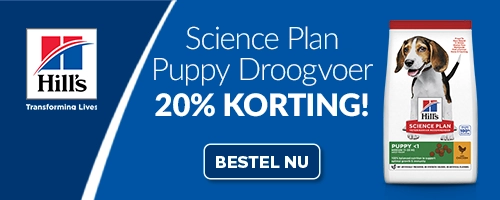 Al het Science Plan Puppyvoer met 20% korting